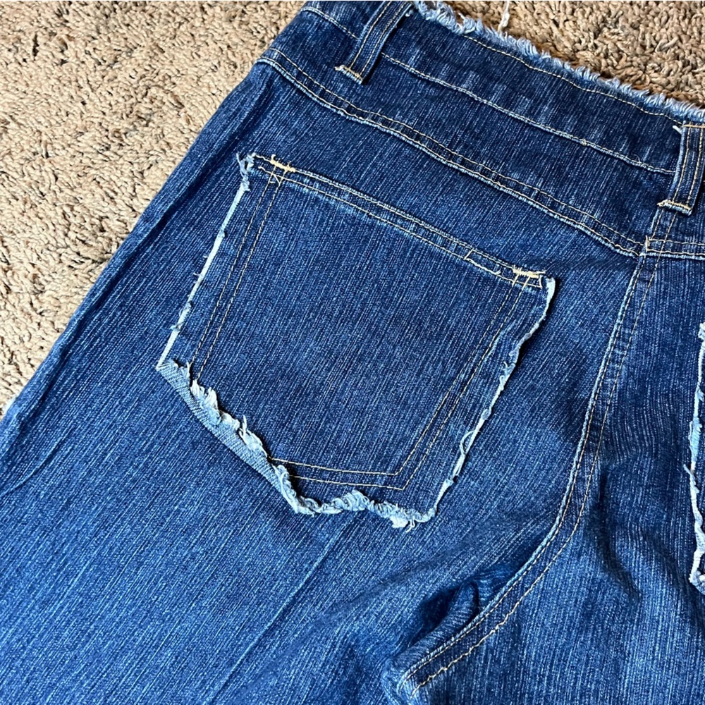 Fine Jeans Unique Patchwork Denim Capris Size 14 … - image 3